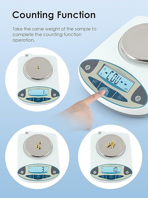 CGOLDENWALL Precision Lab Scale Digital Analytical Balance Laboratory Balance Jewelry Scale Scientific Scale 0.01g Accuracy 110V (2000g, 0.01g)