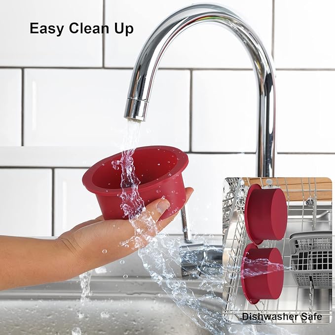 Nalchios 4 Inch Silicone Round Cake Pans Set of 4, Non-stick Easy Releasing Mini Cake & Pizza Pans, Flexible BPA Free Silicone Baking Mold for Layer, Mini & Cheese Cake