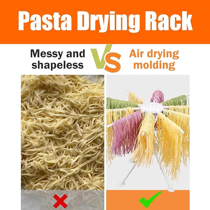 16PCS Pasta Making Tools Set Include 1 Pasta Drying Rack 1 Gnocchi Board 1 Dough Scraper 1 stainless steel Rolling Pin 4 Ravioli Maker Cutter 2 Dumpling Maker Tool 1 Noodle Cutter For Homemade Pasta