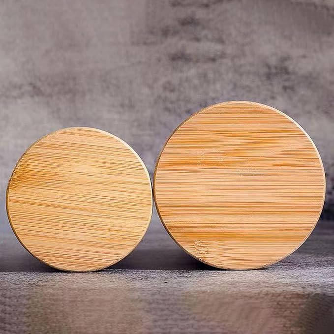 2pcs Glass Storage Canister with Airtight Lid Kitchen Clear Flour Sugar Storage Jar Large Glass Containers with Bamboo Lids Suitable for Coffee Beans Biscuits Pasta and Cereals