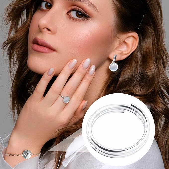 8pcs Jump Rings for Jewelry Making, 925 Sterling Silver Split Jump Ring, 4/5/6/8mm Double Loops Small Key Rings Open Connector Closures for Necklace Bracelets Jewelry Marking