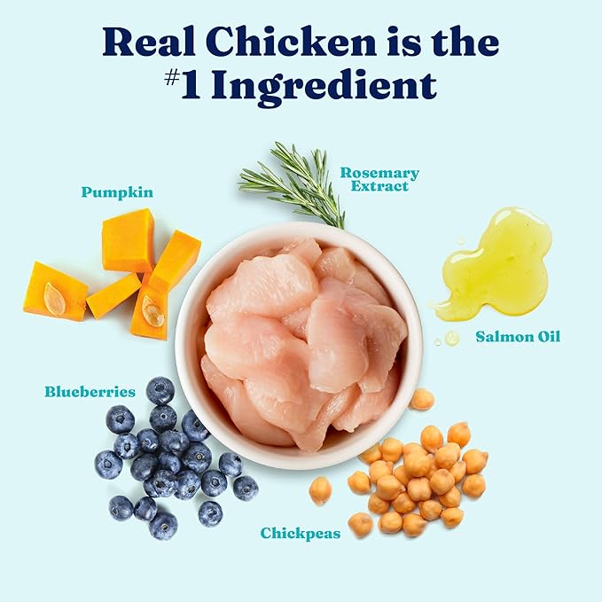 Solid Gold Toy & Small Breed Dry Dog Food Small Bites – Real Chicken, Grain Free Gluten Free, High Fiber Healthy Kibble w/Probiotics for Gut Health & Digestion Support – NutrientBoost™ – 3.75LB