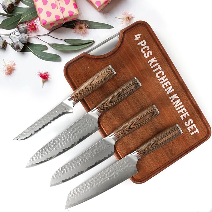 6 IN Boning Knife, Japanese Sharp Fillet Knife Professional Trimming Knife with Rosewood Handle and Gift Box