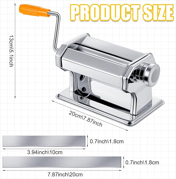 Amylove Polymer Clay Roller Machine Clay Presser Machine with Polymer Cutters 15 cm 5.91 Inch Wide Roller Thin 1 to 3 mm 6 Thickness Options for Craft Projects