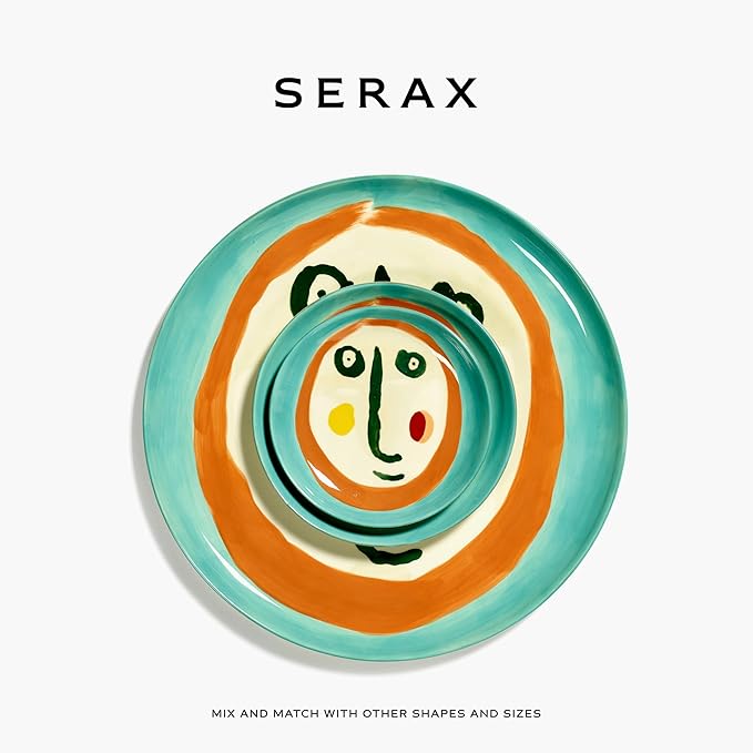 Breakfast Plate | Feast tableware by Ottolenghi | 4 Dessert Plates | Stoneware Dinnerware Set in mixed colors 2 | luxury Dishware for Dinner at Home, Party | Kitchen Sets