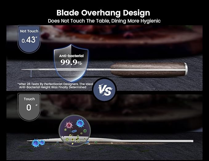 Steak Knives Set of 4, 4.8 Inch High-Carbon Japanese Stainless Steel Non-serrated Meat Knife with Wood Handle, Damascus Pattern Full Tang Design, Razor-Sharp Dinner Knives with Gift Box