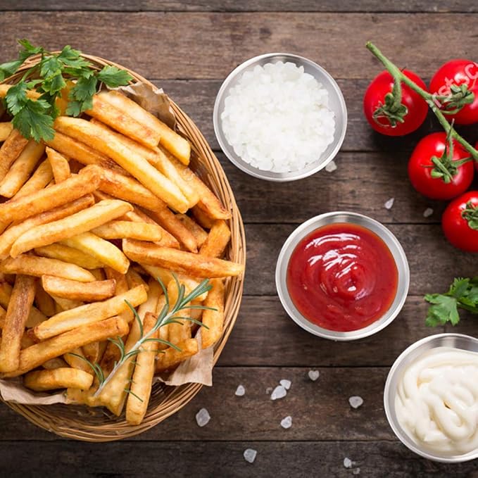 8 Pack 3.5inch Stainless Steel Sauce Dishes Mini Individual Saucers Bowl Round Seasoning Dishes Sushi Dipping Bowl Appetizer Plates, Sliver