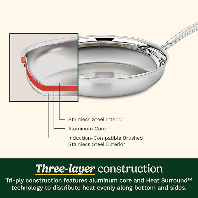 Cuisinart 15 Piece Cookware Set, MultiClad Pro Triple Ply, Silver, MCP-15N