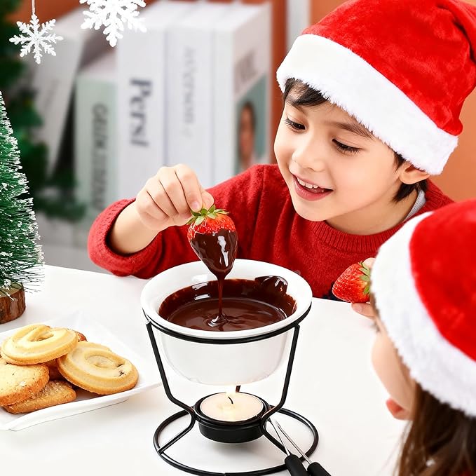 2 Pieces Butter Warmers for Seafood,Ceramic Butter Warmers for Chocolate or Cheese,Fondue- Dishwasher Safe,Oven Safe,Microwave Safe