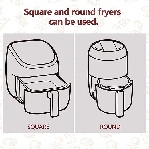 9 Inch Air Fryer Liners, 200 Pack Parchment Paper Sheets for Ninja Air Fryer, Non-Stick, Disposable, Unbleached, Heat Resistant, Fits 5-8 QT Air Fryers, Oil-Free & Healthy Cooking