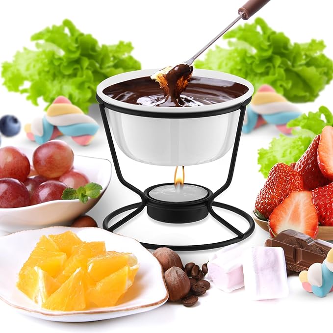 40 Pcs Ceramic Butter Warmers for Seafood Set 4.7oz 8 Pcs Butter Warmer with 32 Tealight Candles for Chocolate Cheese Fondue Melting, Dishwasher Safe, Microwave Safe, Oven, White