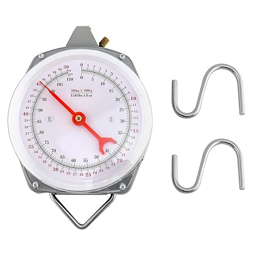 QWORK 2 Pack Precision Hanging Scale, 110lbs / 50kg Capacity, Dual Unit, Heavy Duty