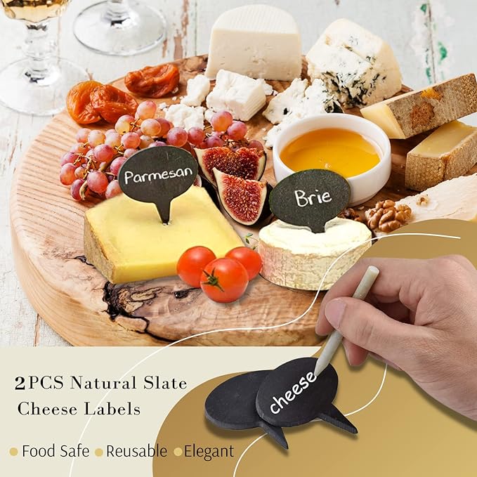 18 PCs Charcuterie Board Accessories Utensils, Cheese Knife Set, Charcuterie Bowls, Cheese Markers for Charcuterie Board, Mini Serving Tongs Spoons and Forks Honey Dipper for Pastry Wedding Party