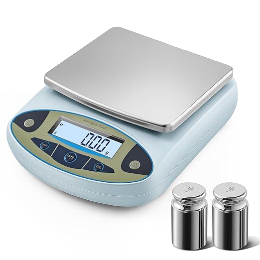 Antstone lab Scale 6000g x 0.01g Digital Gram Scale 0.01g Accuracy High Precision Scientific Analytical Balance for Laboratory, Jewelry Weighing (6000g, 0.01g)
