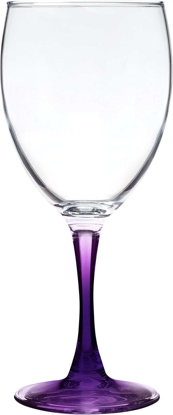 DISCOUNT PROMOS Nuance Wine Glasses by ARC 10.5 oz. Set of 10, Bulk Pack - Restaurant Glassware, Perfect for Red Wine, White Wine, Cocktails - Purple