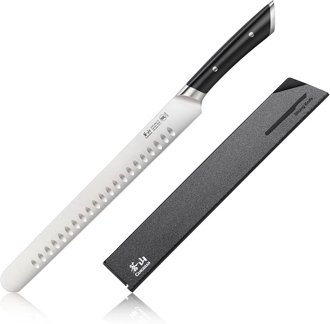 Cangshan HELENA Series 11-Inch Slicing/Carving Knife, Forged German Steel, Black, 502360