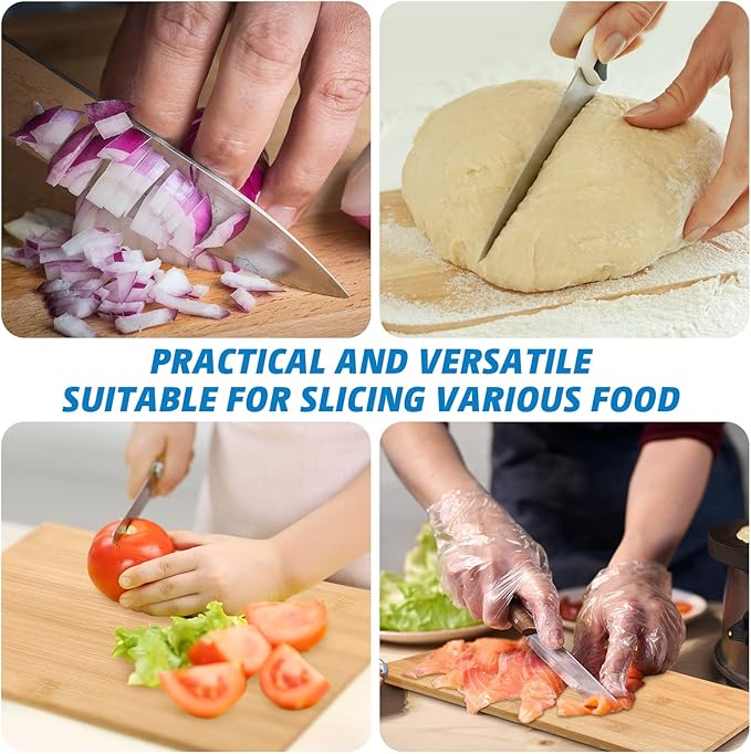 18 Pcs Wood Cutting Board Bulk Kitchen Chopping Boards Large Serving Board Wooden Cutting Board Set for Kitchen Meat Cheese Bread Vegetables (12'' x 8'', Bamboo Wood)