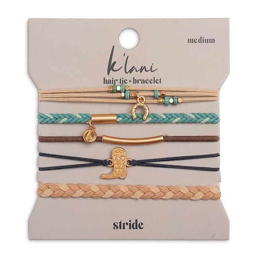 K'lani Hair Tie Bracelets for Women - Elastic Hair Bands That Double as Stylish Jewelry - Stride - Small