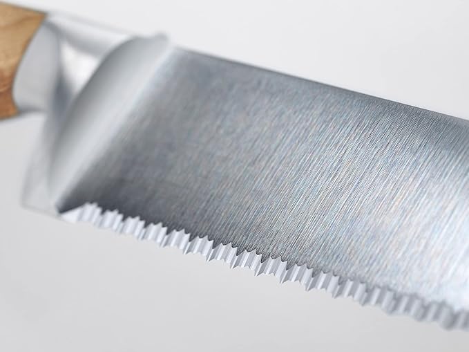 Wüsthof AMICI 9" Double Serrated Bread Knife, Tan