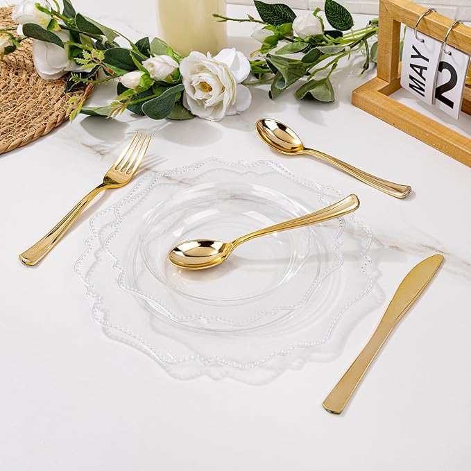 COLOSUS 60 Clear Plastic Bowls, 12 oz Disposable Soup Bowls, Premium Plastic Dessert Bowl,Heavy-duty Salad Bowl for Party, Wedding, Dinner, Christmas, Thanksgiving, and Catering