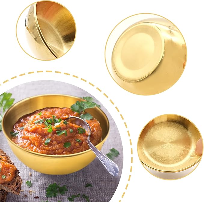 Gold Sauce Dip Bowls (4 pcs)