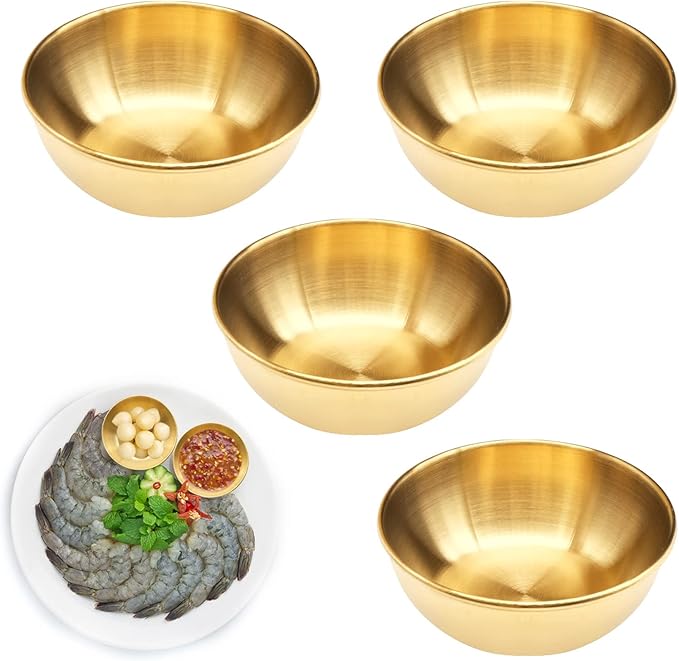 Gold Sauce Dip Bowls (4 pcs)