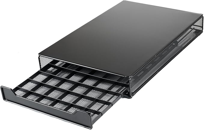 Capsule Drawer Coffee Pod Storage Compatible for Nespresso Support Metal Holder 60 Pcs