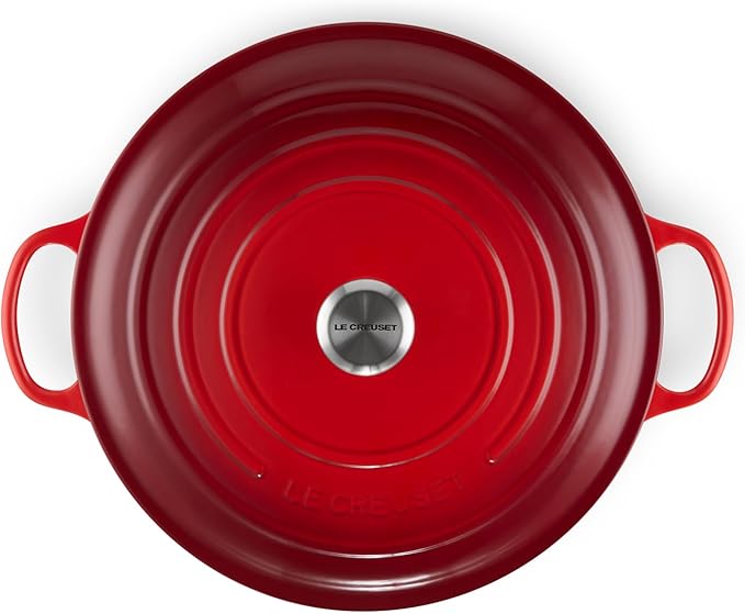Le Creuset Enameled Cast Iron Signature Round Dutch Oven, 13.25 qt., Cerise