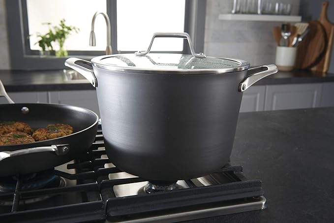 Calphalon 11-Piece Pots and Pans Set, Nonstick Kitchen Cookware with Stay-Cool Handles, Dishwasher and Metal Utensil Safe, Black