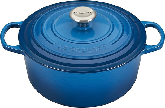 Le Creuset Enameled Cast Iron Signature Round Dutch Oven, 5.5 qt., Marseille