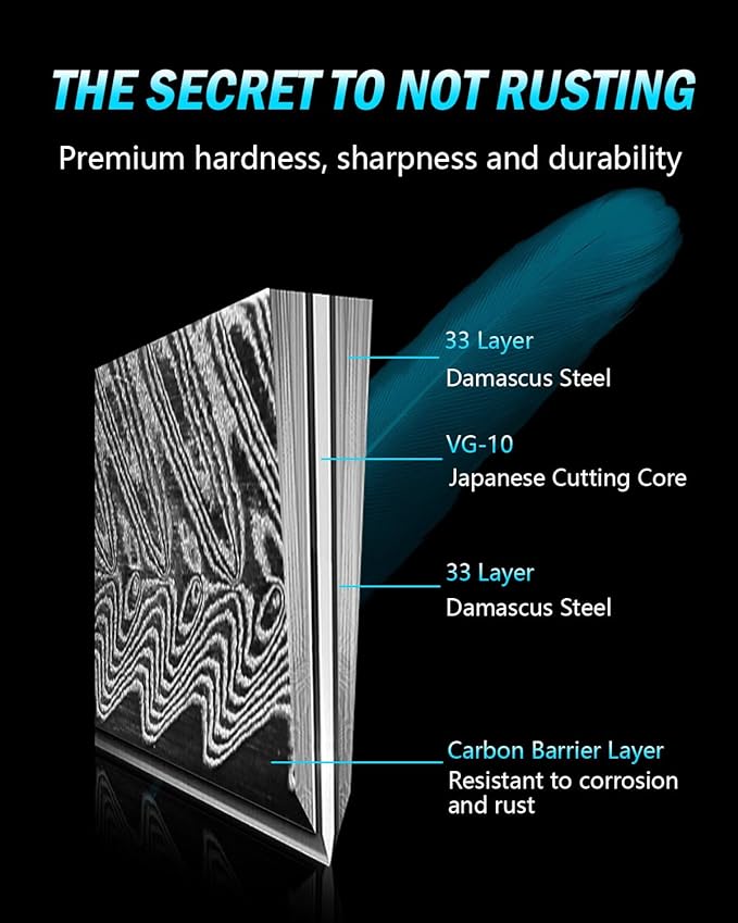 Arisman 5 Inch Utility Knife, Japanese Damascus Steel Paring Knife, Sharp VG10 Fruit Slicing Knife, Small Kitchen Knife with Full Tang Ergonomic G10 Handle