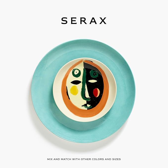 Breakfast Plate | Feast tableware by Ottolenghi | 4 Dessert Plates | Stoneware Dinnerware Set in mixed colors 1 | luxury Dishware for Dinner at Home, Party | Kitchen Sets