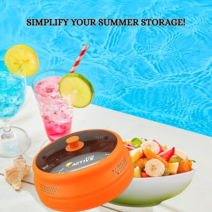 Microwave Cover for Food, Silicone and Glass Splatter Guard Lid for 6–7–8–9-10-11-12 inch Plates & Bowls. By EZY ACTIVE.