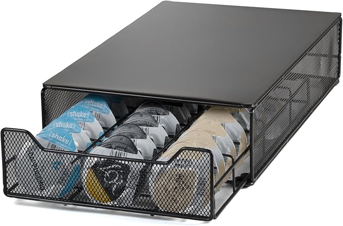 Coffee Pods Holders for Tassimo Discs Coffee Capsule Metal Storage Drawer Capacity 60 pcs