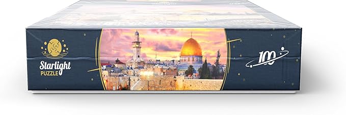 MyPuzzle Skyline of The Old City at The Western Wall and The Temple Mount in Jerusalem Israel - Premium 100 Piece Jigsaw Puzzle for Adults