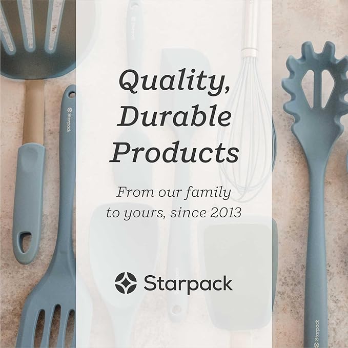 Starpack 'The All Rounder' Premium Silicone Spoonula Spatula - Up to 600°F Heat Resistant Spatula Spoons - Best Silicone Spoonulas - Rubber Spoon Spatulas - Kitchen Spoon Spatulas for Cooking