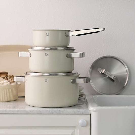 ZWILLING Pure 6-pc Stainless Steel Cookware Set, Ivory