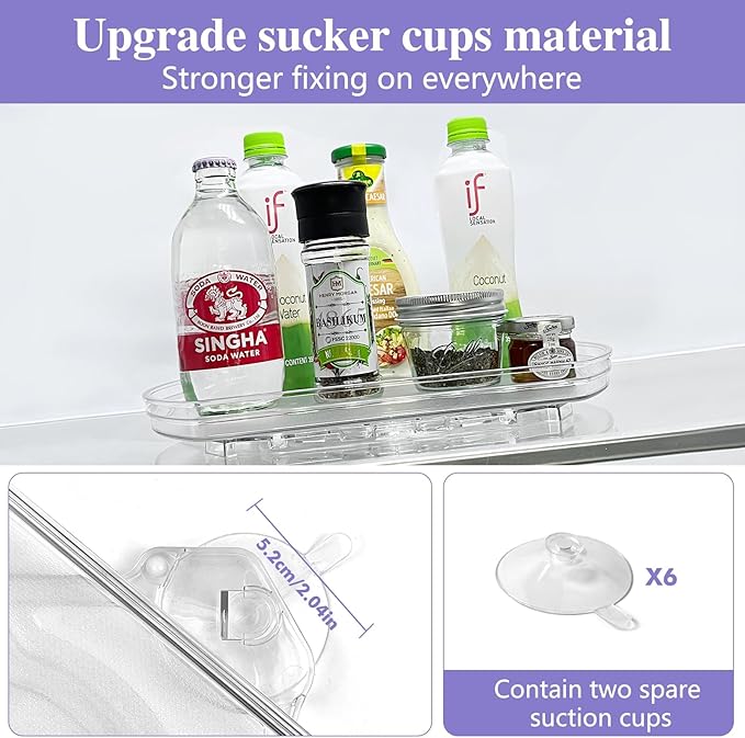 360° Rotating Lazy Susan Turntable Organizer - Multifunctional 11.8" x 8.7" Rectangular Organizer for Refrigerator, Cabinet, Pantry, and Kitchen Countertop