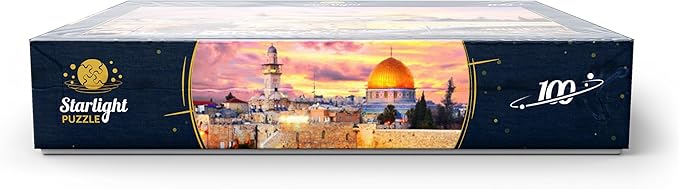 MyPuzzle Skyline of The Old City at The Western Wall and The Temple Mount in Jerusalem Israel - Premium 100 Piece Jigsaw Puzzle for Adults