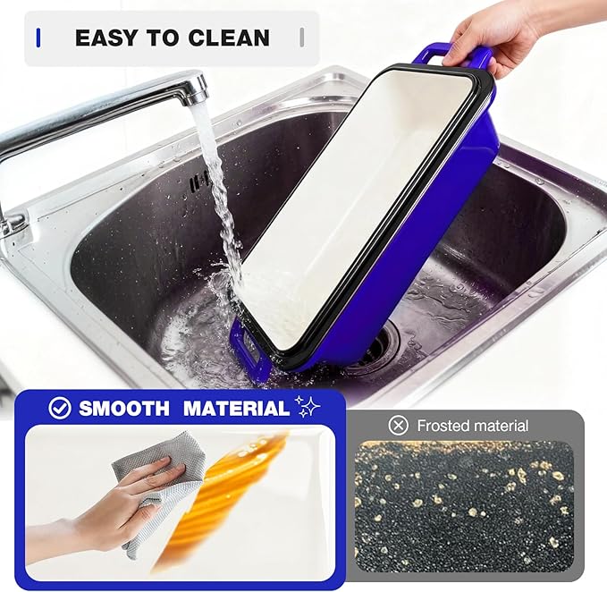 13x5 Enameled Cast Iron Loaf Pan with Lid – Bread Pan for Sourdough, Cake, Meatloaf, Even Heat, Nonstick, Easy to Clean, 2 Piece Set