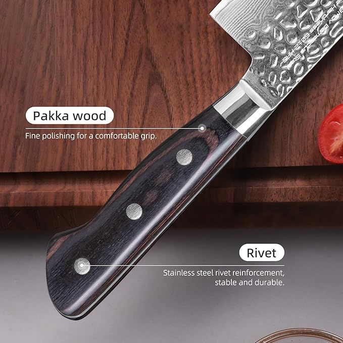 FINDKING 7 Inch Japanese Nakiri Knife, Straight-Edged Vegetable Cleaver for Efficient Chopping and Mincing, Specialized Usuba Milk Street Knife (Raven Series)