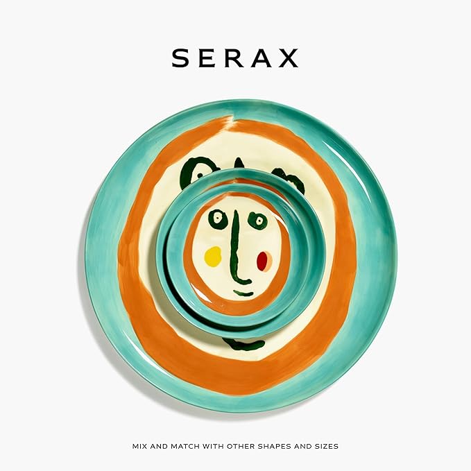 Breakfast Plate | Feast tableware by Ottolenghi | 2 Dessert Plates | Stoneware Dinnerware Set in mixed color | luxury Dishware for Dinner at Home, Party, Cake, Christmas | Kitchen Sets