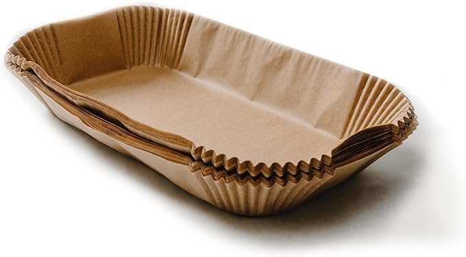 9x13 Pre Formed Parchment Paper, Fits Any 9 x 13 inch Pan, Plastic Free Packaging with Storage Box, Natural Unbleached Food Grade Non-Stick Liners, Designed in USA, 50 Sheets