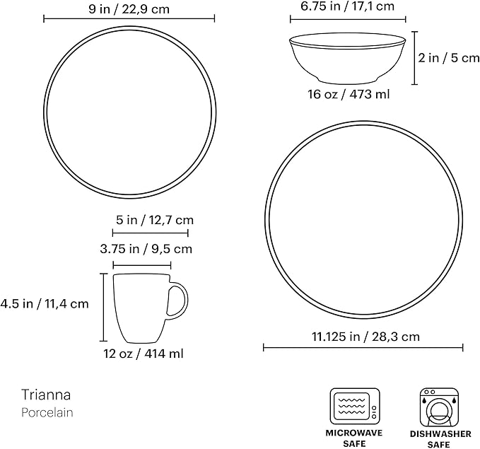 Lenox 884711 Trianna Salaria 4-Piece Place Setting