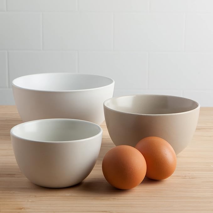 Now Desgns Nesting Prep Bowls, Set of 3, Matte White