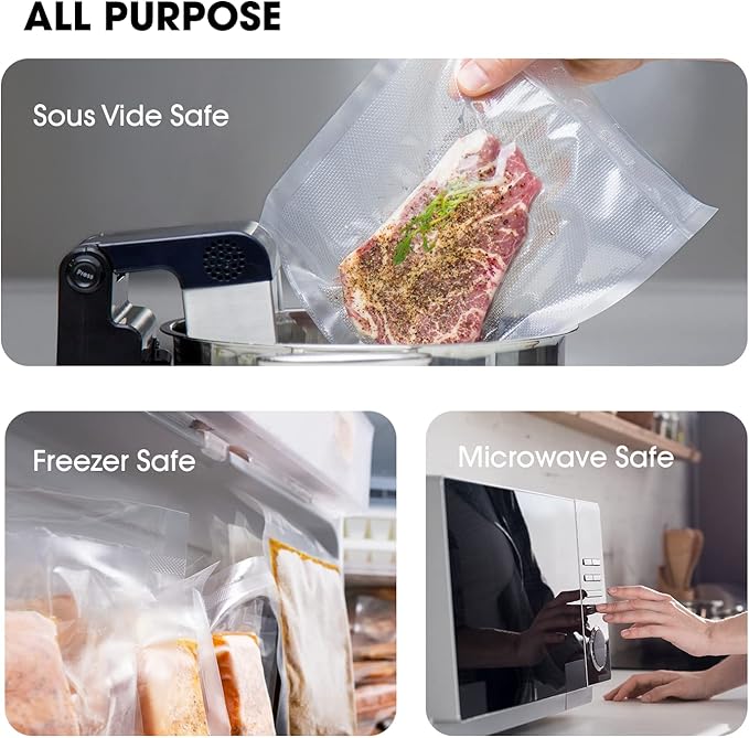 Vacuum Sealer Roll (11” x 150’) Keeper with Cutter - Premium Seal Bags for Food Saver, Ideal for Meal Prep, Sous Vide, and Storage, Vesta Precision