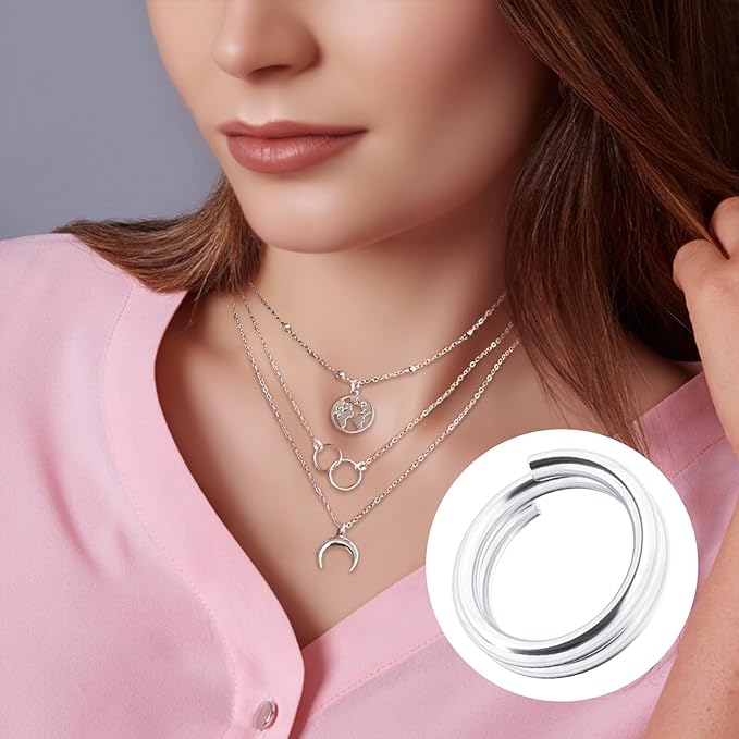 4pcs Jump Rings for Jewelry Making, 925 Sterling Silver Split Jump Ring, 4mm Double Loops Small Key Rings Open Connector Closures for Necklace Bracelets Jewelry Marking