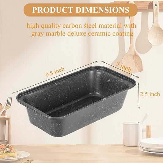 8x4 Loaf Pan - Carbon Steel Bread Baking Pans for Homemade Bread Banana Bread, Sourdough, Pound Cake | Nonstick, Oven Safe, Easy Release