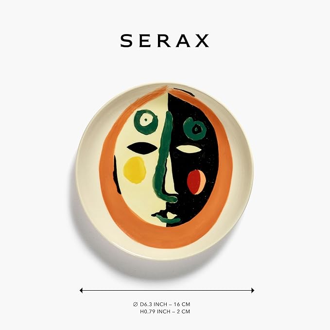 Breakfast Plate | Feast tableware by Ottolenghi | 4 Dessert Plates | Stoneware Dinnerware Set in mixed colors 1 | luxury Dishware for Dinner at Home, Party | Kitchen Sets