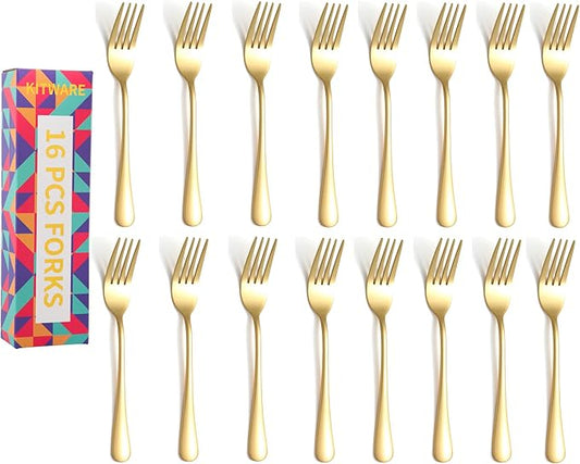 Gold Dinner Forks 16 Piece